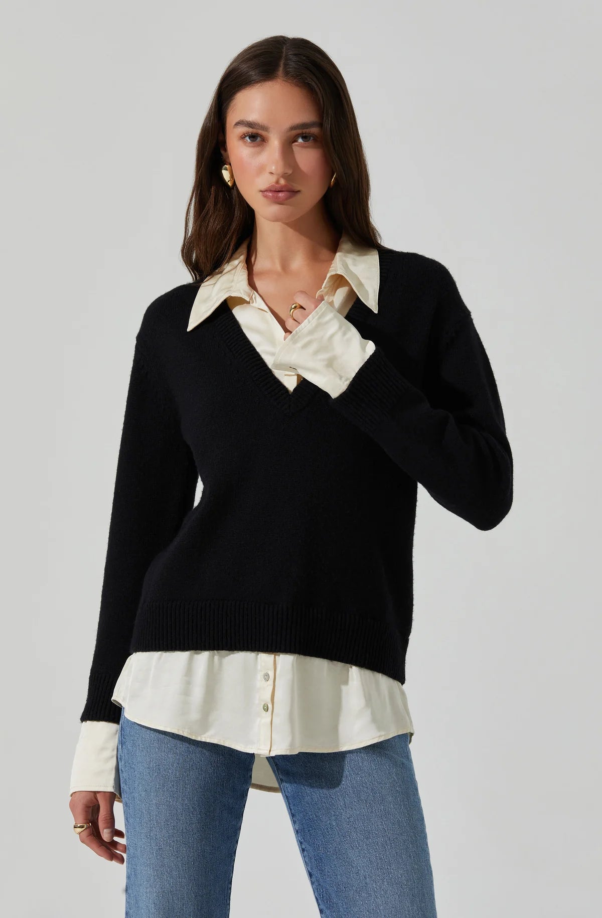 JIANA LAYERED SWEATER