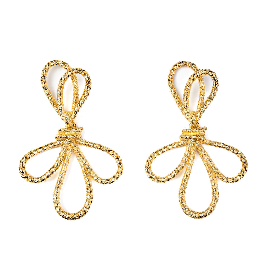 GOLD BOW CLIP EARING