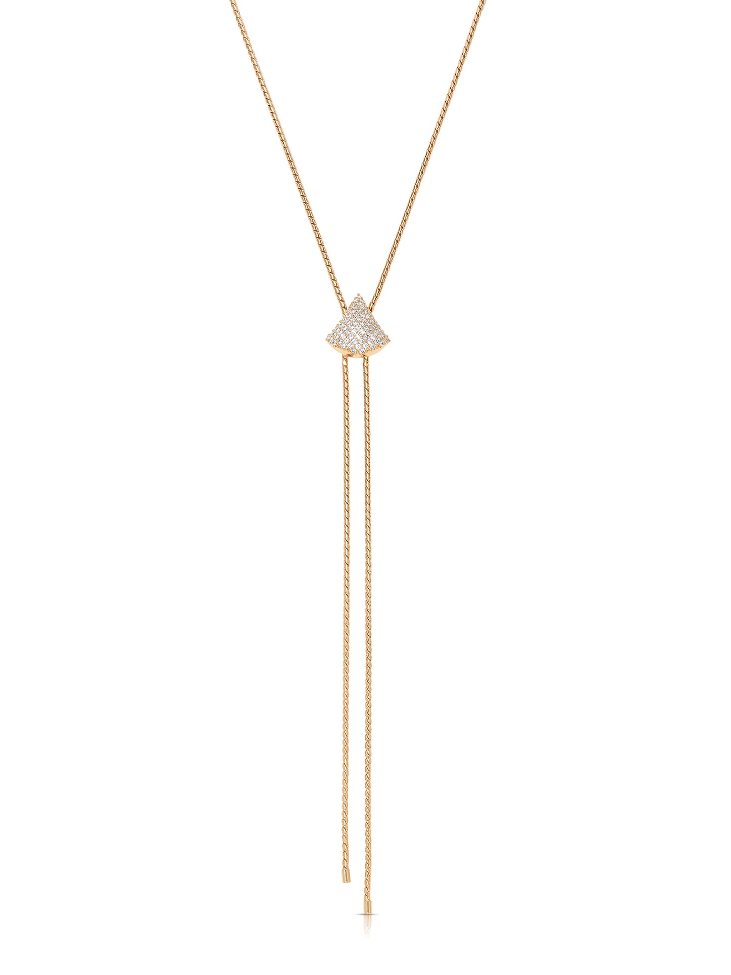 PAVE SHINE BOLO NECKLACE