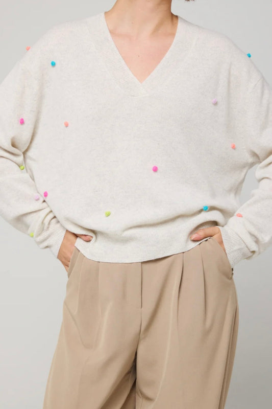 MILLIE POM CASHMERE SWEATER