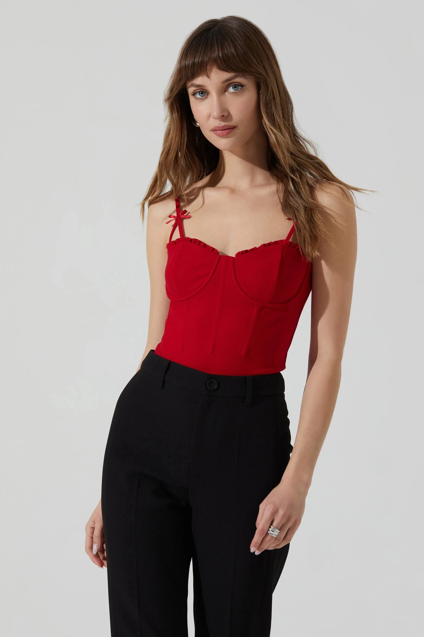 ADANA BOW BUSTIER TOP