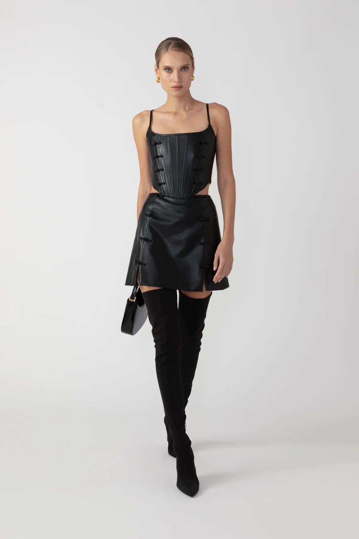 SADIE FAUX LEATHER SKIRT