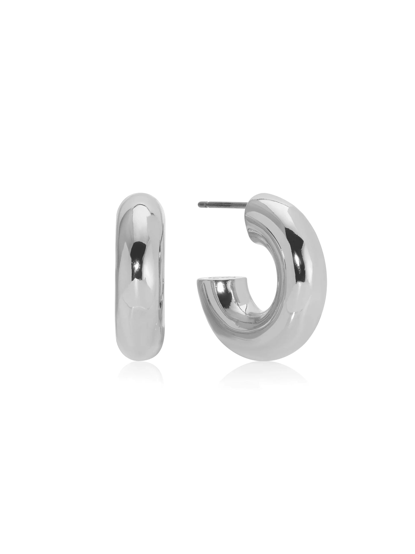 MINI CLASSIC HOOPS RHODIUM