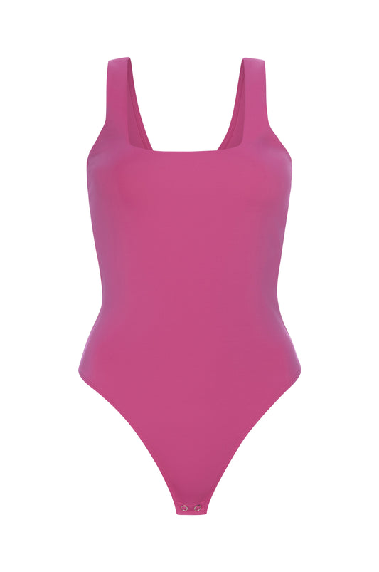 GOOD AMERICAN PINK SCUBA BODYSUIT