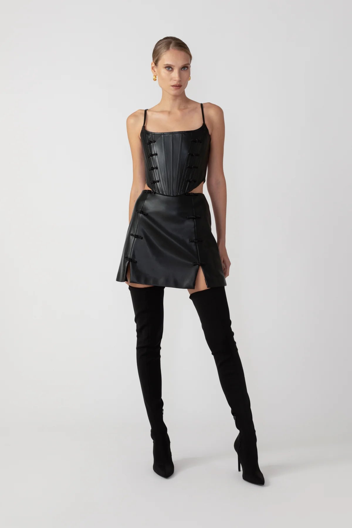 SADIE FAUX LEATHER SKIRT