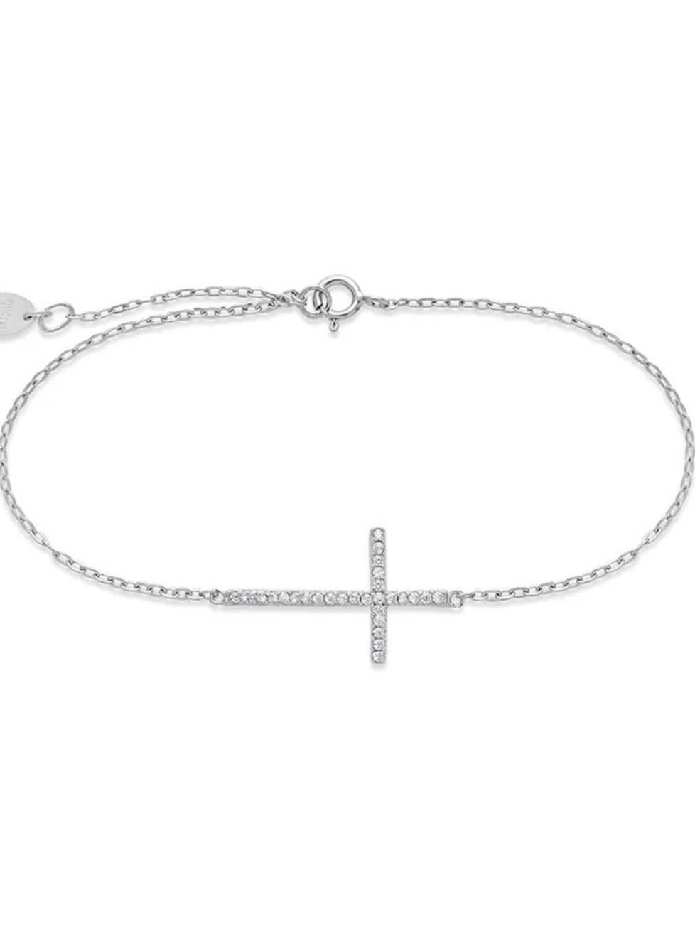 SIDEWAYS CROSS BRACLET