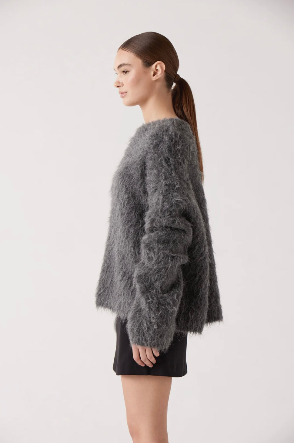 Fuzzy on sale fur sweater