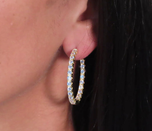 CLASSIC DIAMOND HOOPS