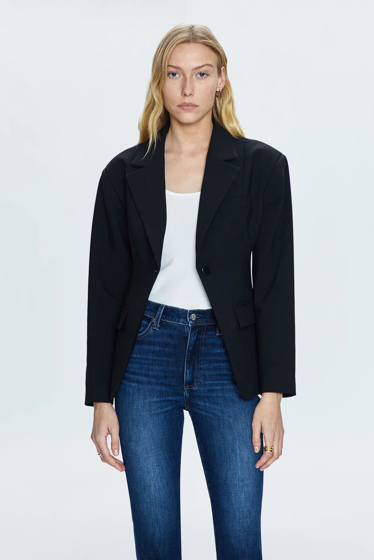 STASSI CINCHED WAIST BLAZER