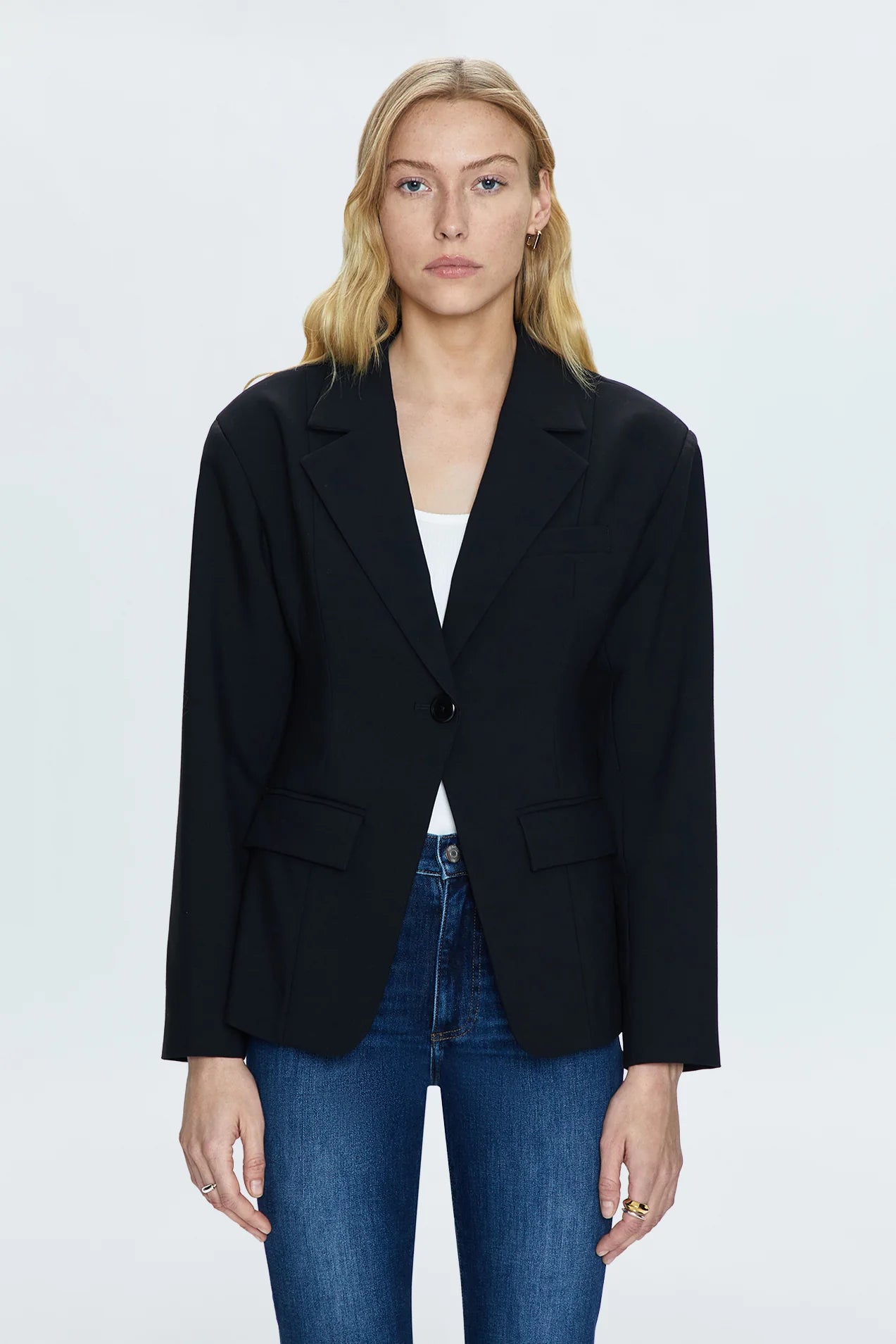 STASSI CINCHED WAIST BLAZER