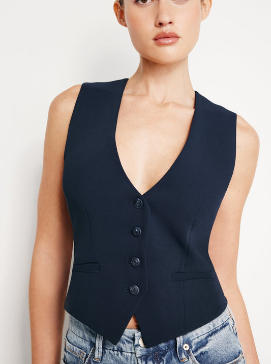 LUXE SUITING VEST NAVY