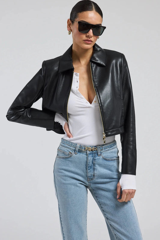 LOLA LEATHER VEGAN JACKET